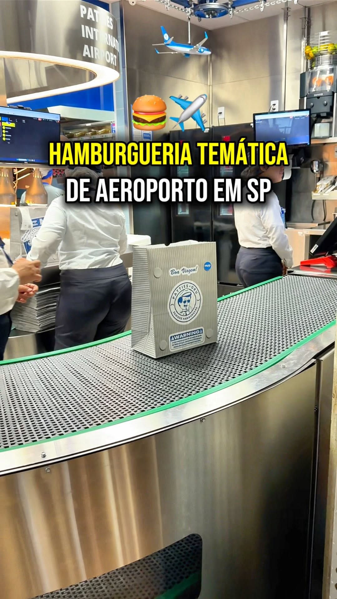 Hamburgueria temática de aeroporto